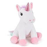 Zappi Co Niños Peluche Unicornio Suave Blanco Rosa (Mini, 5-6 Pulgadas, 12-15CM Unicornio) Grande para el Primer cumpleaños del niño recién Nacido