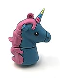 Onlineworld2013 Unicornio Linda Criatura mítica Turquesa Divertida Memoria USB 32 GB USB 3.0