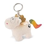 NICI- Llavero Unicornio Rainbow Yang 10cm, Color Blanco/Multicolor, 10 cm Schlüsselanhänger (47371)