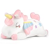 GAGAKU 66cm Almohada de Unicornio Peluche Unicornio Gigante Pulgadas para Niñas, Almohada de Animales de Peluche para Niñas, Niños y Adultos, Regalo de Cumpleaños