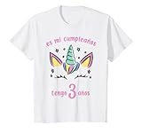 Niños Cumpleaños Unicornio Niña Tengo 3 Años Tres Años Camiseta