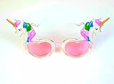 Gafas de Sol de Niña, Unicornio, Gafas Sol Niña, con forma de Corazón, Unicornio para niñas, Decoración Unicornio, (Gafas de Sol)