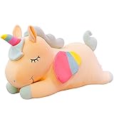 Unicornio De Peluche, Juguetes De Peluche De Animales, Almohada Suave para Abrazar, MuñEco De Dibujos Animados, Unicornio, Regalos De Peluche para NiñOs Y NiñAs（Amarillo,30cm/11.81in）