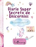Diario super secreto de Unicornios 6 en 1: Es un diario, un diario de gratitud, un cuaderno de dibujo, un recetario de cocina, bloc de notas y para ... El deseado regalo para niñas creativas