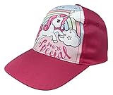 CARTOON Sombrero con visera, unicornio, gorro de verano para niños, ajustable (fucsia, 50 cm)