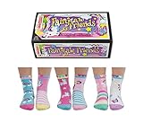 Juego de seis calcetines Oddsocks con divertidas figuras de los cuentos, unicornio, calcetines divertidos. Calcetines Oddsocks, de cuentos, amigos