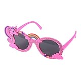 Amosfun Gafas de Sol de Unicornio con Lentejuelas, Gafas de Fiesta en la Playa, Accesorios de Selfie, Gafas, favores de la Fiesta