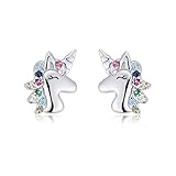 Qings Pendientes de Unicornios para Mujeres Niñas，Pendientes de Aretes con Unicornio，Pequeños Pendientes de Unicornio…