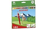 Alpino Lápices de Colores 24 Unidades | Lápices de Colores para Niños | Dibuja y Colorea con Colores Vivos y Brillantes | Material Escolar | Estuche Lápices de Colores