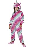 Funidelia | Disfraz de unicornio multicolor onesie para niña ▶ Originales & Divertidos - Disfraz para niños y divertidos accesorios para Fiestas, Carnaval y Halloween - Talla 10-12 años