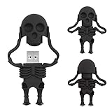 Memoria USB de 32GB en Forma de Esqueleto de Dibujos Animados, BorlterClamp Pendrive Unidad Flash USB Memory Stick Regalos, Negro