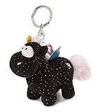 NICI- Llavero Unicornio Rainbow Yin 10cm, Color Negro y Multicolor, 10 cm Schlüsselanhänger (47370)