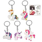 iwobi 20Pcs Llaveros, Llavero de Metal Unicornio para Niños y Mujeres, Llavero Creativo de Bolso