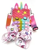 Bolso Niña Unicornio - Juguetes Sensoriales Silicona Antiestres Relajantes - Diadema Niña Unicornio - Monederos Unicornio - Unicornios para Niñas - Regalos Niñas cumpleaños Navidades