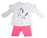 Rak Mark Conjunto de jersey con leggins corto bebé niña unicornio (18-24 meses)