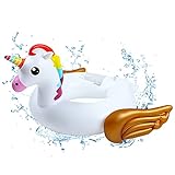 Ksopsdey Flotador de Piscina de Unicornio, Unicornio Flotador Hinchable para Niño Piscina Anillo de Natación Inflable, para Fiestas de Piscina Interior, Diversión en la Playa