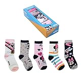 CERDÁ LIFE'S LITTLE MOMENTS 2200007415_T2325-C81 Pack de 5 Calcetines de Algodón de Minnie Mouse para Niña con Licencia Oficial Disney, Multicolor, 23-25 para Niñas