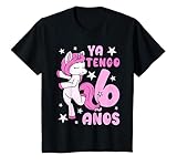 Niños 6º cumpleaños niña chica 6 años unicornio Ya tengo 6 años Camiseta