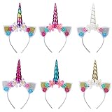 Unidades de Diademas de Unicornio,Diadema de Unicornio de Plástico,Unicorn Headbands,Diademas de Plástico para Niñas,Diadema de Unicornio,Diademas de Plástico,para Cumpleaños,Halloween,Navidad (B)