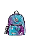 Mochila de unicornio para Niñas | Mochila con lentejuelas reversibles azul y morado