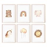 Cuadros Infantiles para habitacion Niño y Niña | Laminas Infantiles | Decoracion Habitación Bebe | Láminas para Cuadros Infantiles | Cuadros habitacion bebe | Laminas Decorativas Pared (Sin Cinta)