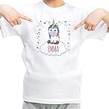 LolaPix Camiseta Unicornio Infantil Personalizada con Nombre/Texto. Regalos Infantiles Personalizados. Varios Diseños a Elegir. Tacto Algodón. Unicornio