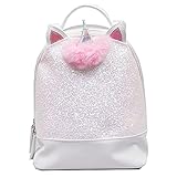 Mochila de viaje con lentejuelas de unicornio, mini mochila de viaje, color blanco brillante para niñas de moda Lentejuelas mochila de viaje HTUK®