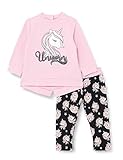 Chicco Set Leggins Conjunto de 2 Piezas Compuesto por Sudadera + Leggings para niña, Rosa Y Negro, 15 Meses (Pack de 2) para Niñas