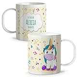 LolaPix Taza Unicornio. Tazas Personalizadas. Tazas Infantiles plástico. Varios diseños. Unicornio