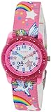 Timex Timex Kids Analog 28mm Elastic Fabric Strap Watch, Reloj de pulsera para Unisex niños, Rosa (Pink Unicorn)