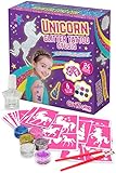 GirlZone Regalos para Niñas -Tatuajes Purpurina Unicornio -Kit de Tatuajes Temporales con Brillantina para Niñas -Tatuajes Temporales - Tattoos Infantiles Regalo Cumpleaños 3 a 12 años