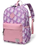 VASCHY Mochila Niña,Mochila Unicornio Niña Infantil 2-6 Años para Escolar Se Adapta a la Tableta A4 con Bolsillos Laterales y Correa en Pecho Rosa-Pequeña