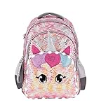 Mochila Unicornio Rosa | Mochila Escolar para Niña | Mochila de Lentejuelas | Mochilas Infantiles para el Colegio