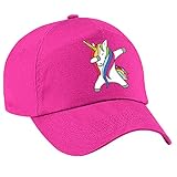 4sold Gorra de béisbol de unicornio colorido para niñas, gorra deportiva arco iris para niños, sombrero de verano para escuela, niña, béisbol ajustable, fucsia, Talla única