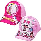 Gorra de Béisbol Infantil Niños Escuela la Gorra Niños LOL Gorra Visera Unicornio Hat Rosa Claro,Cool Moda Sombrero de Sol Al Aire Libre, Ajustable Sombrero Deportivo Cap Casual 2 Piezas (S)