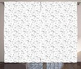 ABAKUHAUS Unicornio Cortinas, Patrón de Hadas Animal, Sala de Estar Dormitorio Cortinas Ventana Set de Dos Paños, 280 x 225 cm, Multicolor