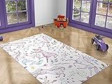 Oedim Alfombra Infantil Unicornios para Habitaciones PVC | 95 x 165 cm | Moqueta PVC | Suelo vinílico | Decoración del Hogar | Suelo Sintasol | Suelo de Protección |