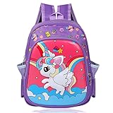 Mooklin Mochilas Escolares, Unicornio Mochila Infantil con Impresión Linda, Bolsa Ligero para la Escuela para Colegio Deporte Viajes, Regalos para Niñas Niños