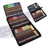 WRKEY Kit Dibujo Completo 96 Piezas - Principiantes o Profesionales, Estuche de 72 Lapices Colores, 12 Lapices de Dibujo y Accesorios, Ideal para Artistas, Adultos y Niños