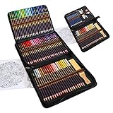 WRKEY Kit Dibujo Completo 96 Piezas - Principiantes o Profesionales, Estuche de 72 Lapices Colores, 12 Lapices de Dibujo y Accesorios, Ideal para Artistas, Adultos y Niños