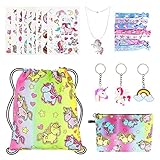 URAQT Bolsa Infantil Guarderia, Bolsa de Cuerdas Niño, Cordón Mochilas Party Bolsas, Bolsa de Algodón con cCuerdas,Lindo Unicornio Mochila con Cordón para Regalo de Fiesta de Cumpleaños 23pcs