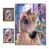 3D LiveLife Lenticular Cuadros Decoración - Unicornio adorable de Deluxebase. Poster 3D sin marco de fantasía. Obra de arte original con licencia del reconocido artista, David Penfound