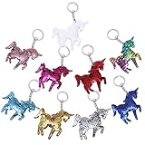 Llavero de Lentejuelas Coloridas, 9 Unicornio Llavero Personalizado Llaveros Pareja, Llaveros con Reflectantes, Llaveros Niños Chico Chica, Regalo Personalizado, Rellenos de Bolsas de Fiesta