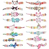 LUNEKUCK 16PCS Pulseras Niña Pulsera Amistad Niños Pulsera Niña Unicornio Trenzada Ajustable Pulseras Niñas de Animales Brazalete Joyeria Niña Pulseras para Niñas Regalos Cumpleaños Niñas