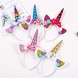 Unicornio Diadema 5pcs, Diademas De Unicornio, Vendas Del Unicornio,Unicornio Vendas, Diadema Unicornio Niña Cumpleaños, Diadema Unicornio Mujer