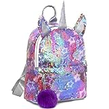 MOOKLIN ROAM Mochila Infantil Unicornio, Regalos para Niñas, Mochilas Escolares Juveniles en Gran Capacidad, Bolsa con Lentejuelas Lindo para Niños Muchachas Mujer (Peluche de felpa: color aleatorio)