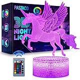 Lampara Unicornio Regalos Niños Niñas - Unicornio Juguetes Niña 4 5 6 7 8 + Años Luz Nocturna Infantil - Lampara 3D Noche Decoracion Habitacion Juvenil - Ideas Regalos Cumpleaños Navidad Originales